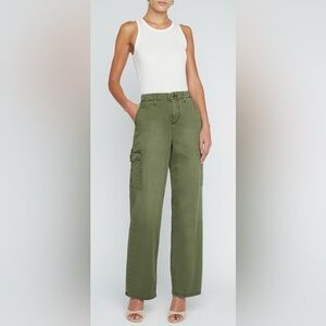 ✨RARE L'AGENCE NWT Channing Stretch Cotton Cargo Twill Straight-Leg Pants—24
